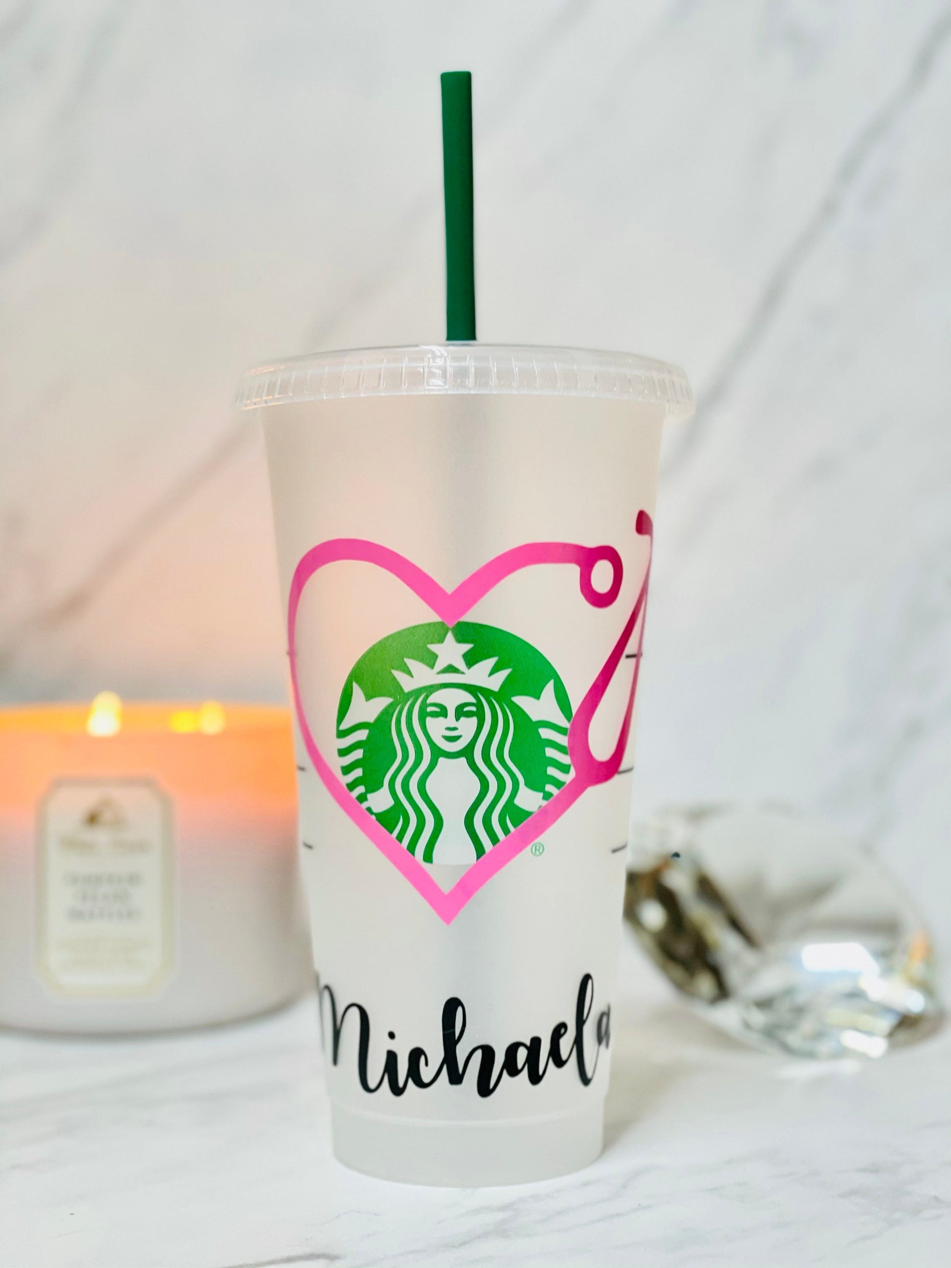 Personalized Starbucks Nurse Cup/ Personalized Christmas gift/Custom Gifts  Teacher/Stocking stuffer Bridesmaid gift/ Custom Tumbler